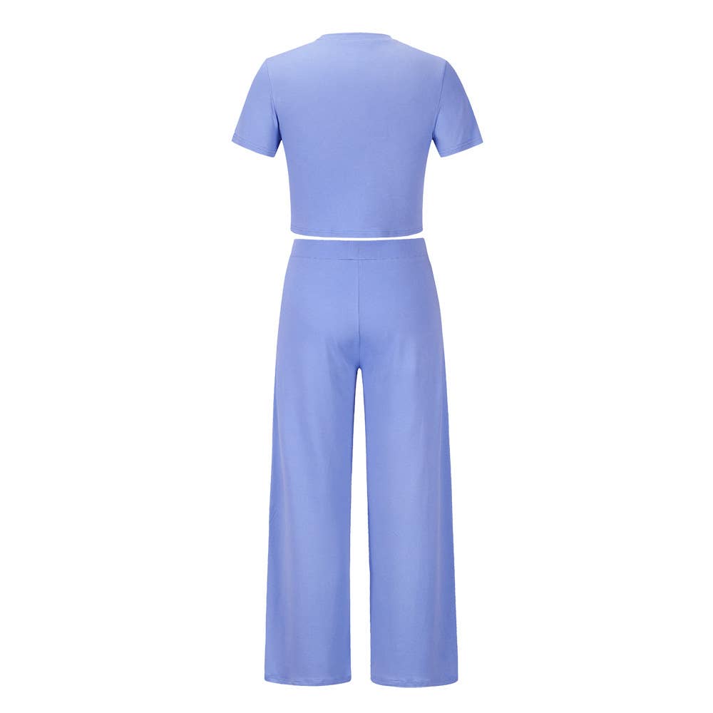 Blue Vibes Two Piece Pant Set