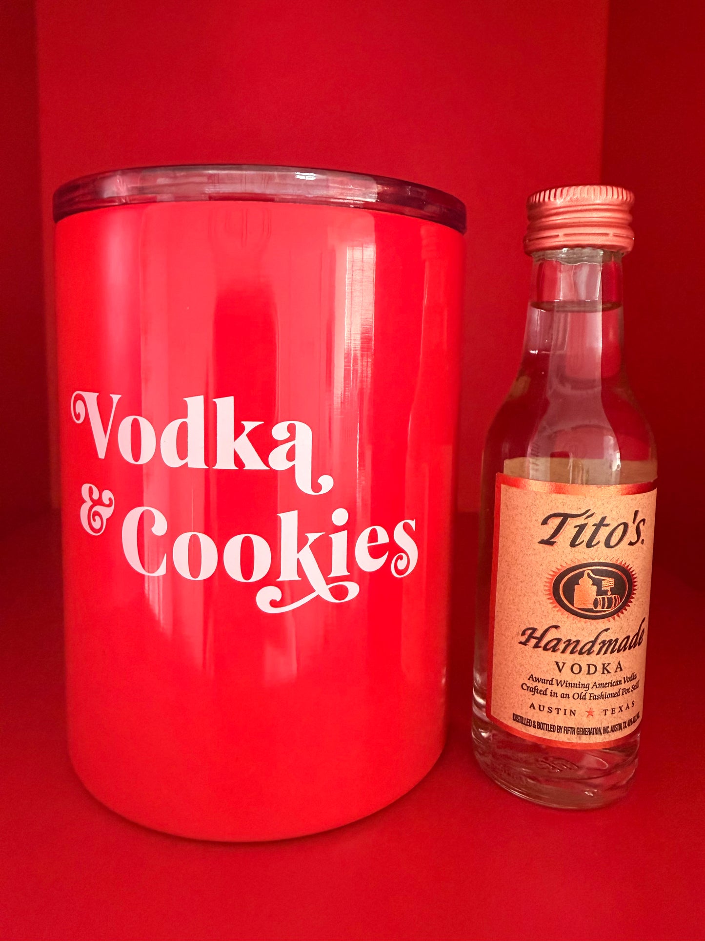 Vodka & Cookies Tumbler (*does not include Tito’s*)