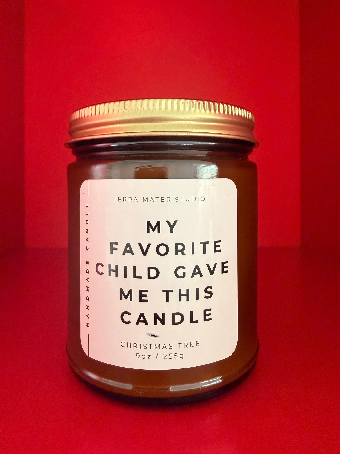 “My Favorite Child Gave Me This Candle” candle
