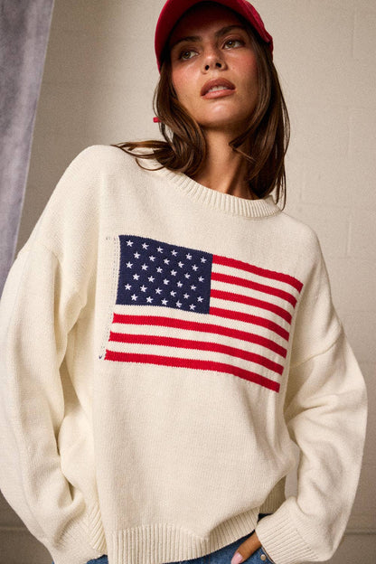 American Flag Sweater