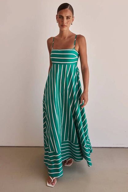 Simple Stripes Swing Maxi Dress