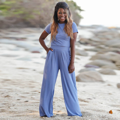 Blue Vibes Two Piece Pant Set