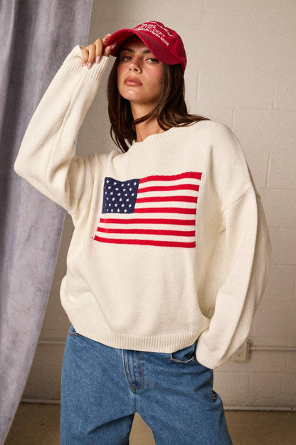 American Flag Sweater