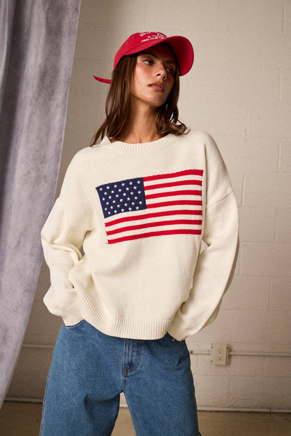 American Flag Sweater