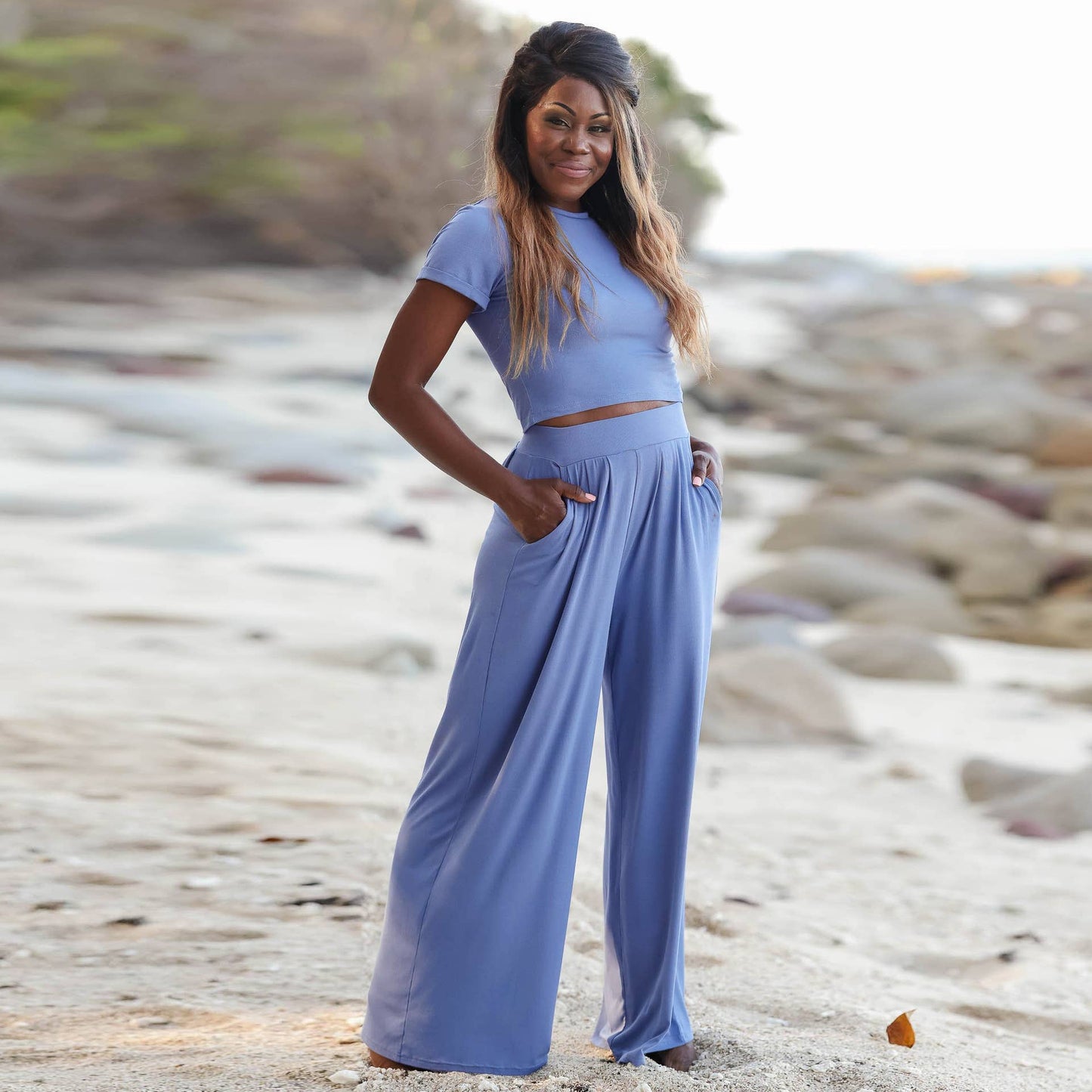Blue Vibes Two Piece Pant Set