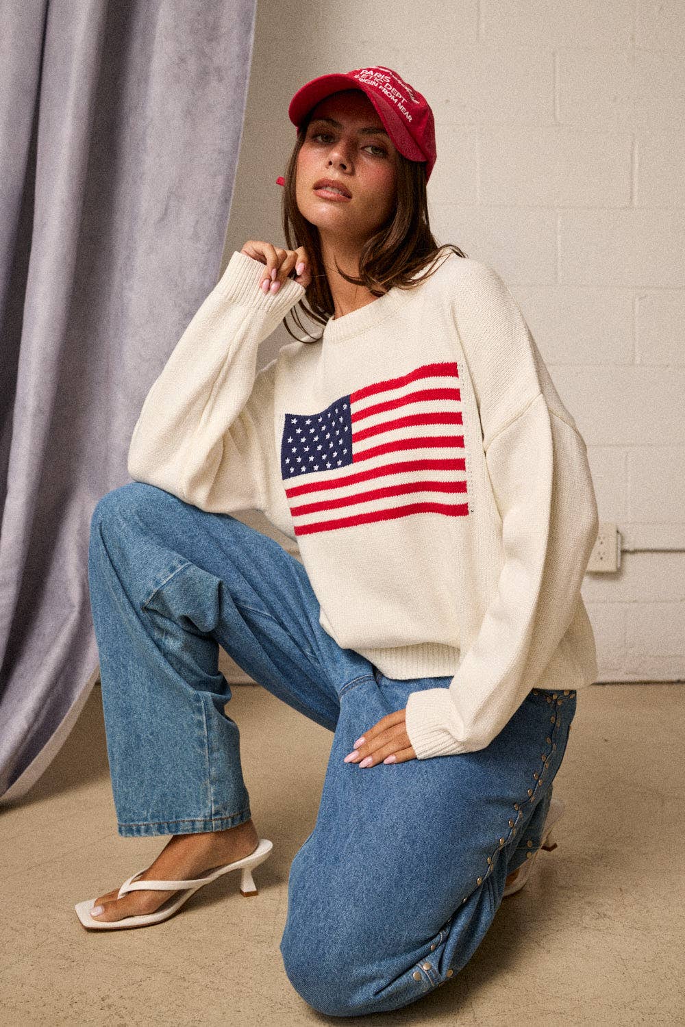 American Flag Sweater