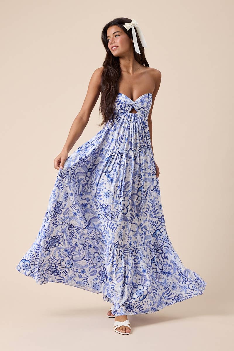 BOHEMIAN BLUE MAXI DRESS