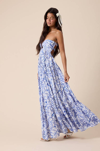 BOHEMIAN BLUE MAXI DRESS
