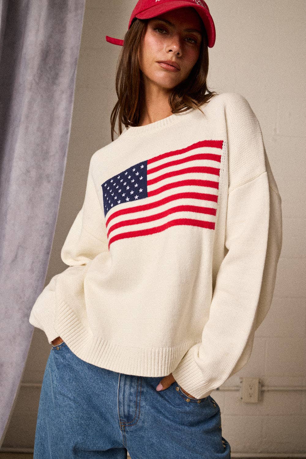 American Flag Sweater
