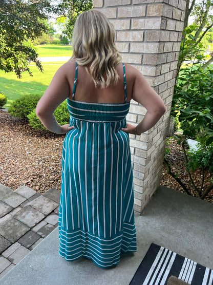 Simple Stripes Swing Maxi Dress