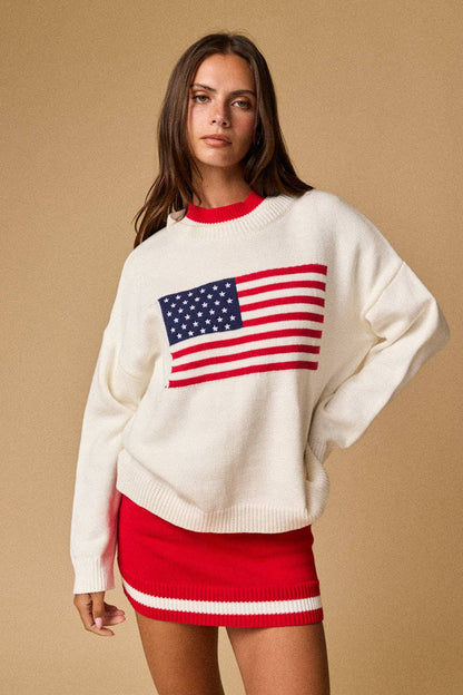 American Flag Sweater