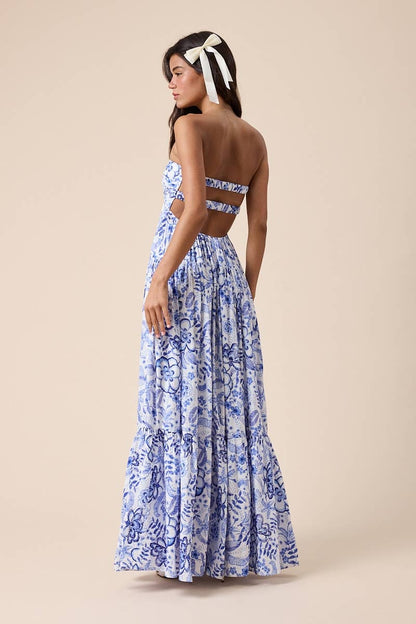 BOHEMIAN BLUE MAXI DRESS