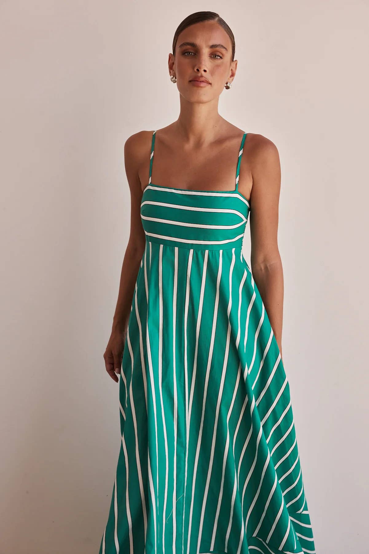Simple Stripes Swing Maxi Dress