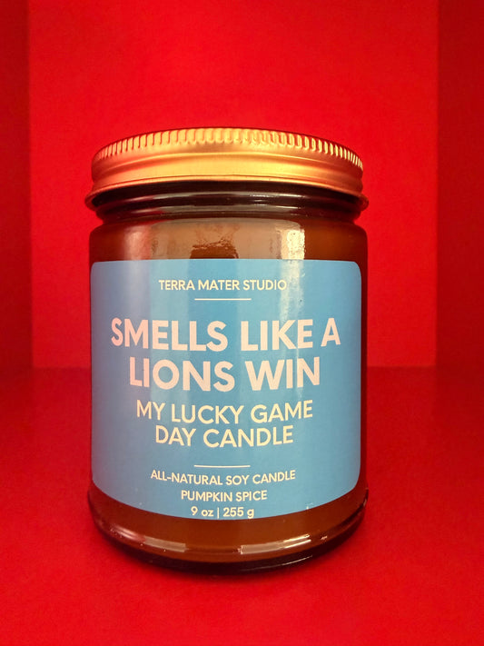 “Smells Like A Lions Win” candle