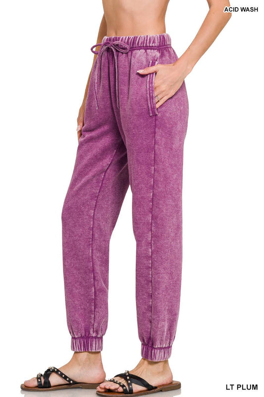 Comfy Crew Fleece Joggers - Light Plum
