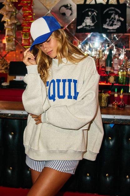 TEQUILA/Hungover Reversible Mock Neck Sweatshirt