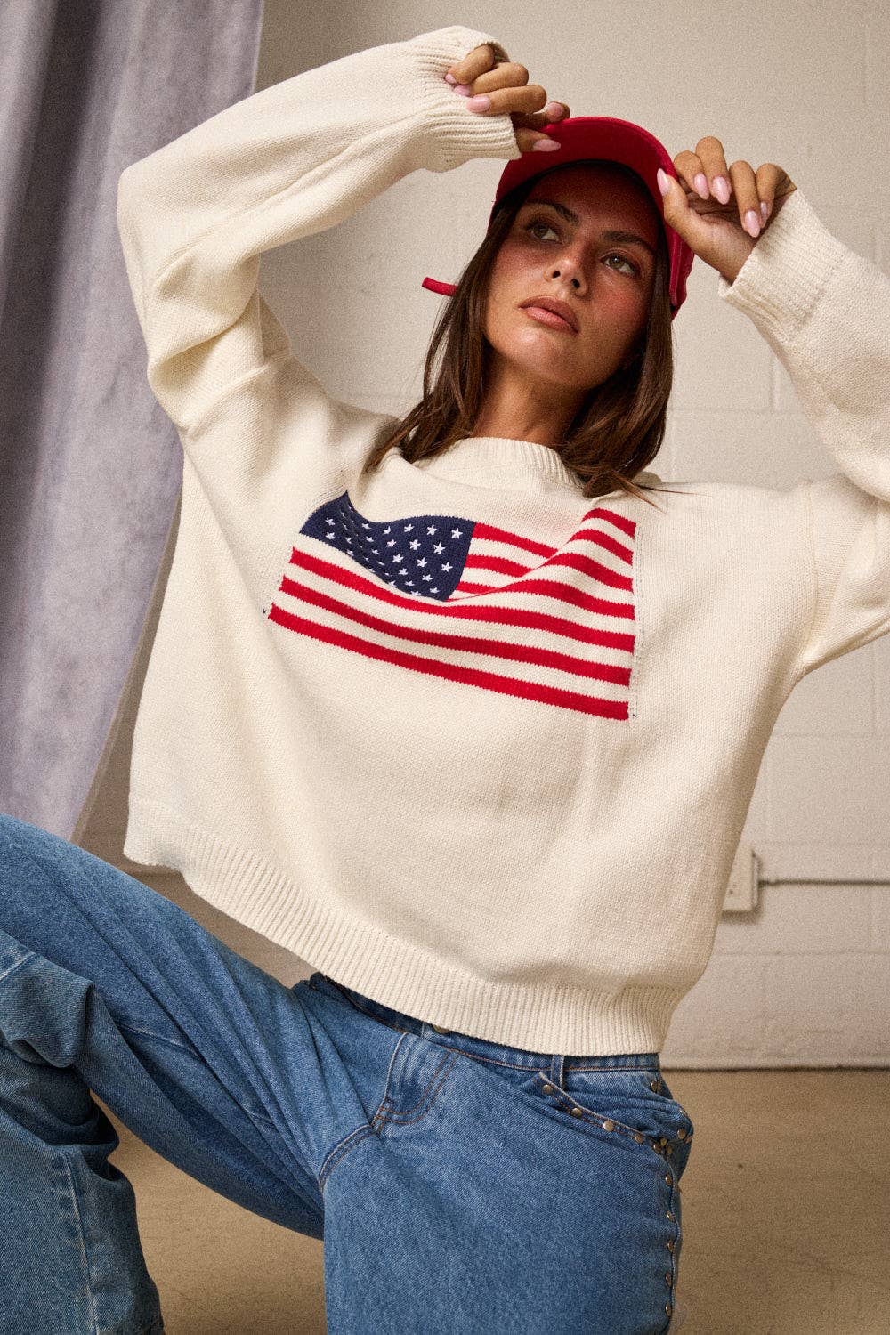 American Flag Sweater