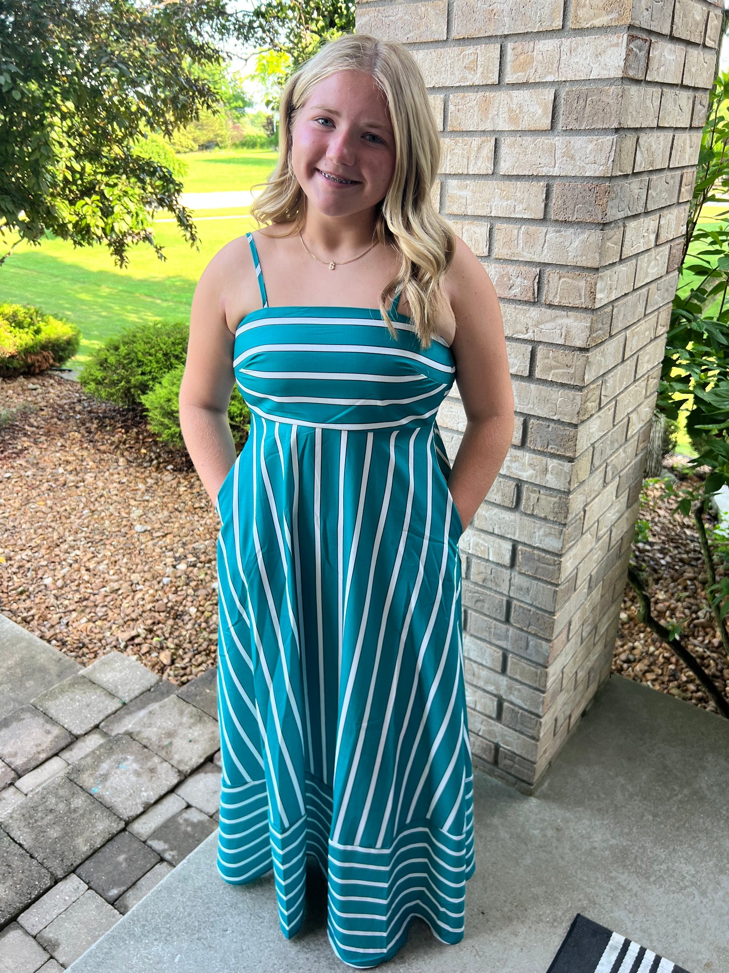 Simple Stripes Swing Maxi Dress