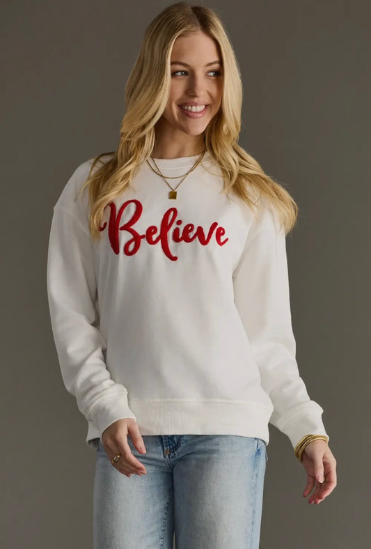 Believe Textured Sweatshirt