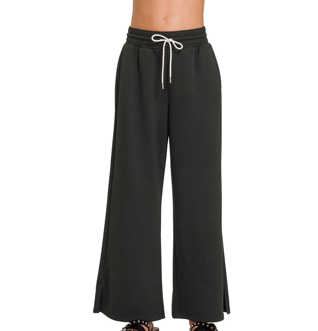 Everyone's Favorite Wide Leg Sweatpants - black