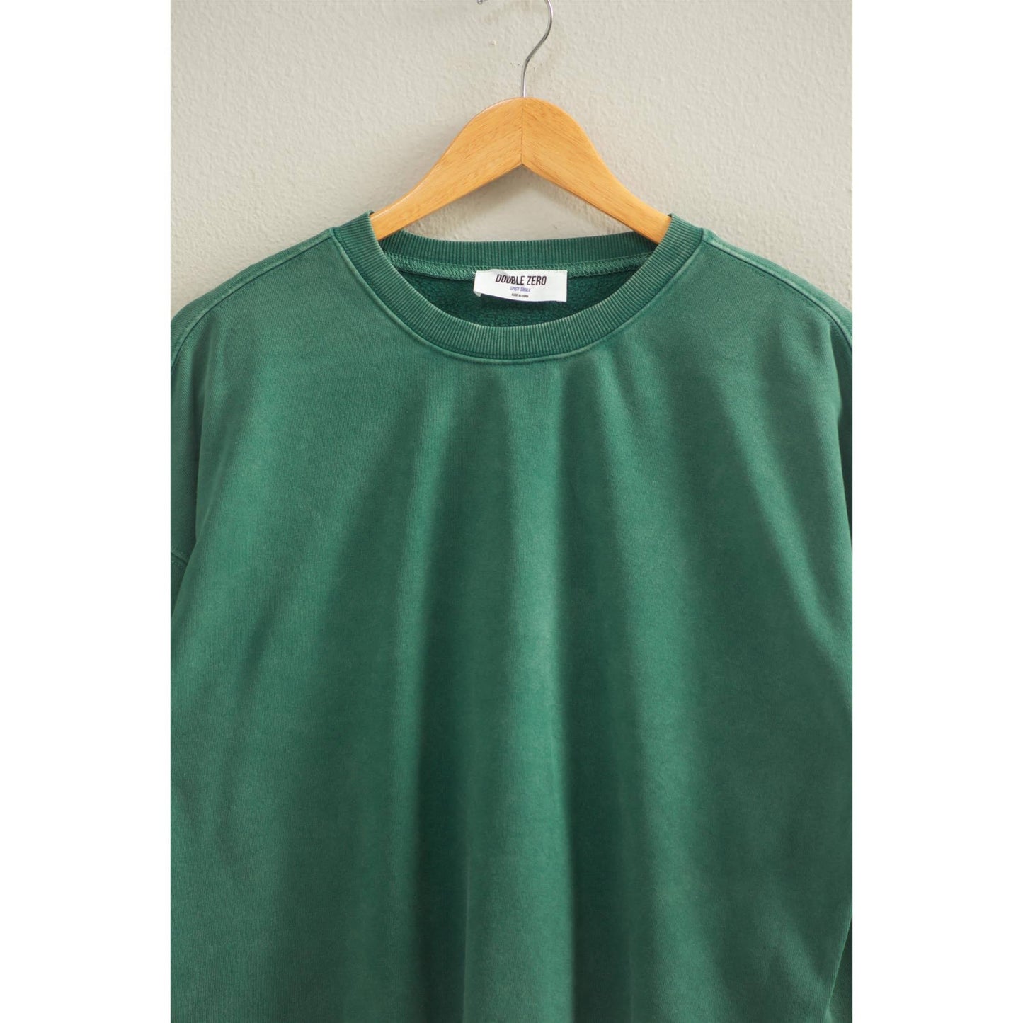 Dark Green Cropped Crewneck Sweatshirt