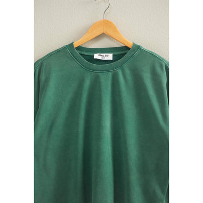 Dark Green Cropped Crewneck Sweatshirt