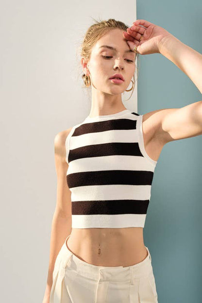 Ryder Sleeveless Stripe Knit Top