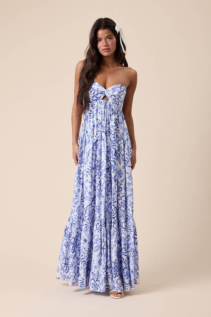 BOHEMIAN BLUE MAXI DRESS
