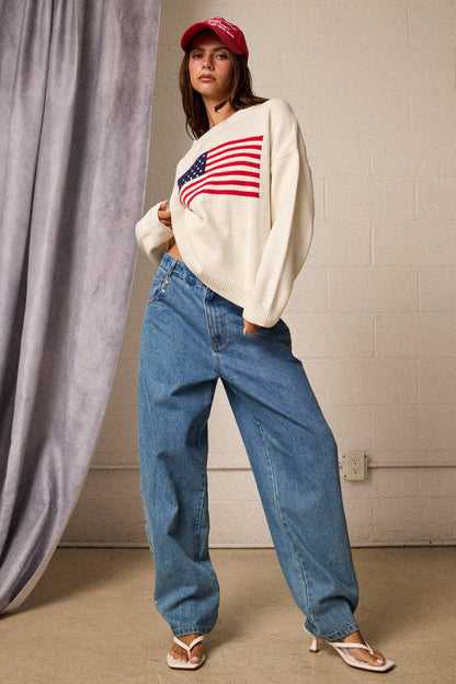 American Flag Sweater