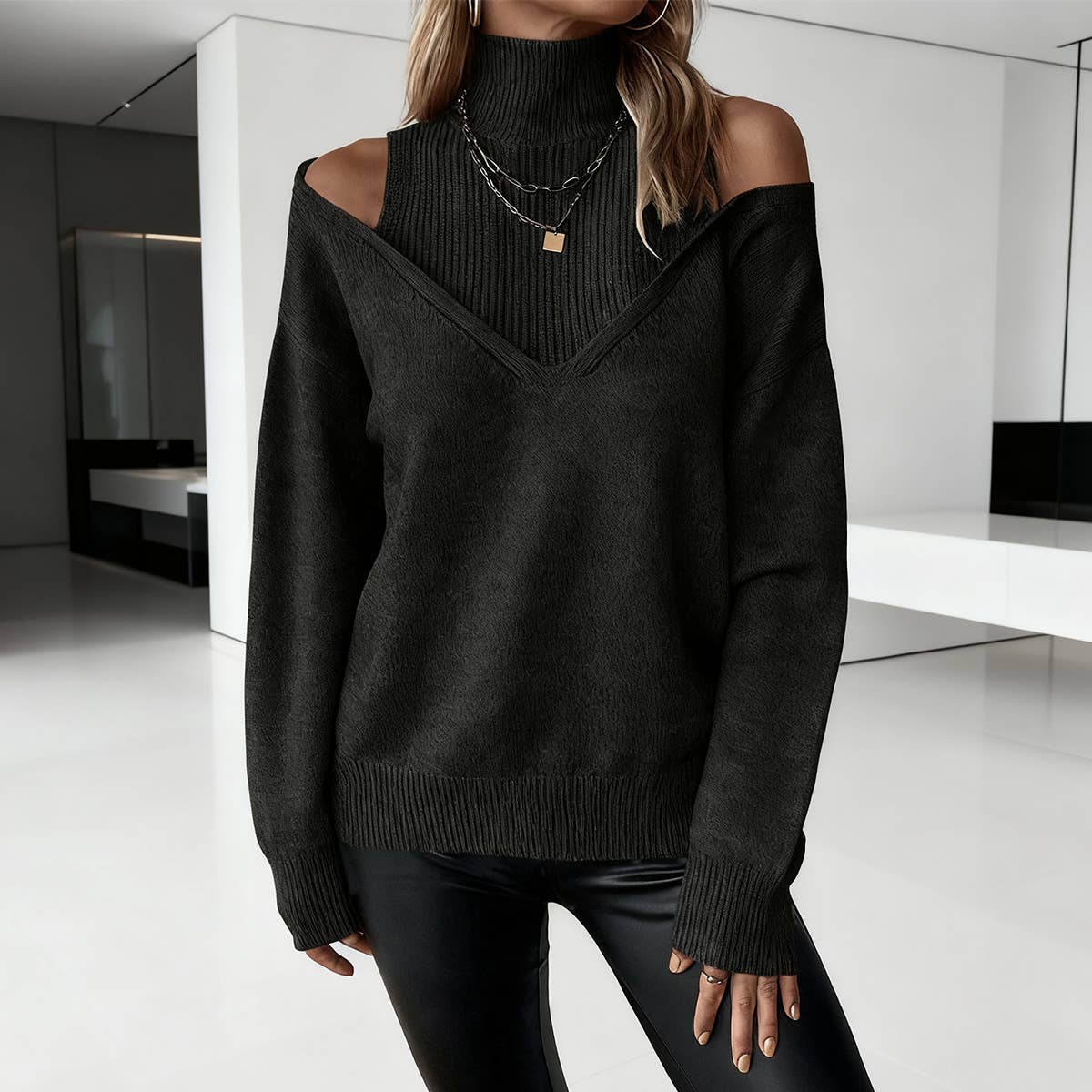 Black Onyx Edge Sweater