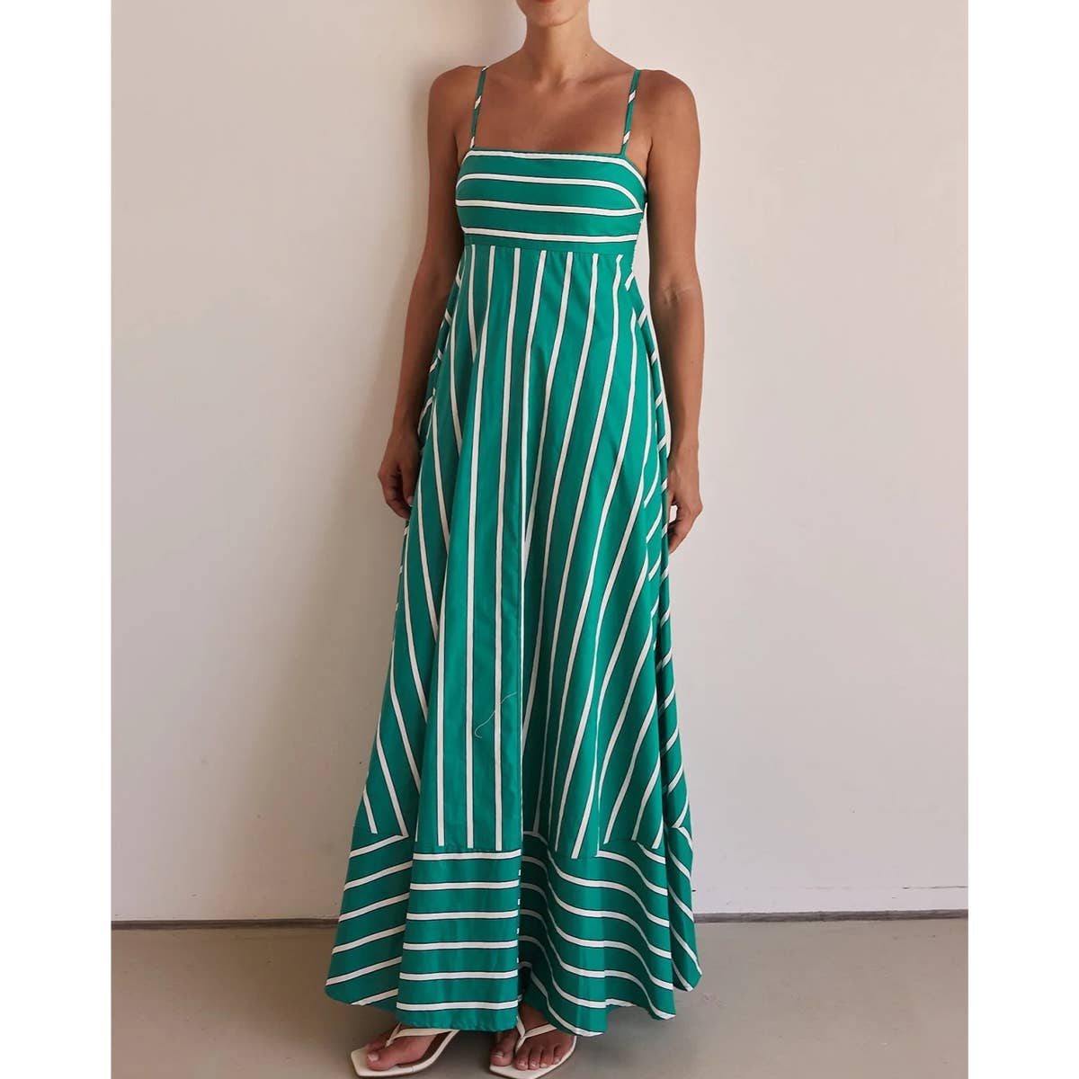 Simple Stripes Swing Maxi Dress