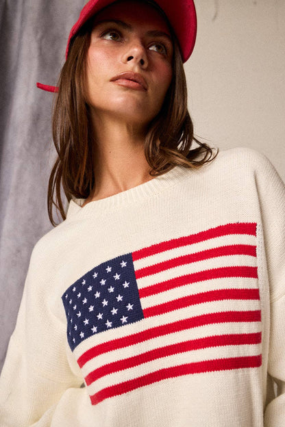 American Flag Sweater