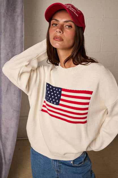 American Flag Sweater