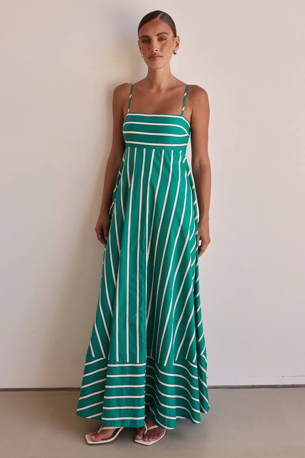 Simple Stripes Swing Maxi Dress