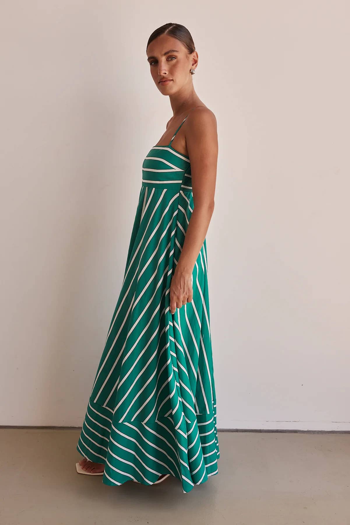 Simple Stripes Swing Maxi Dress